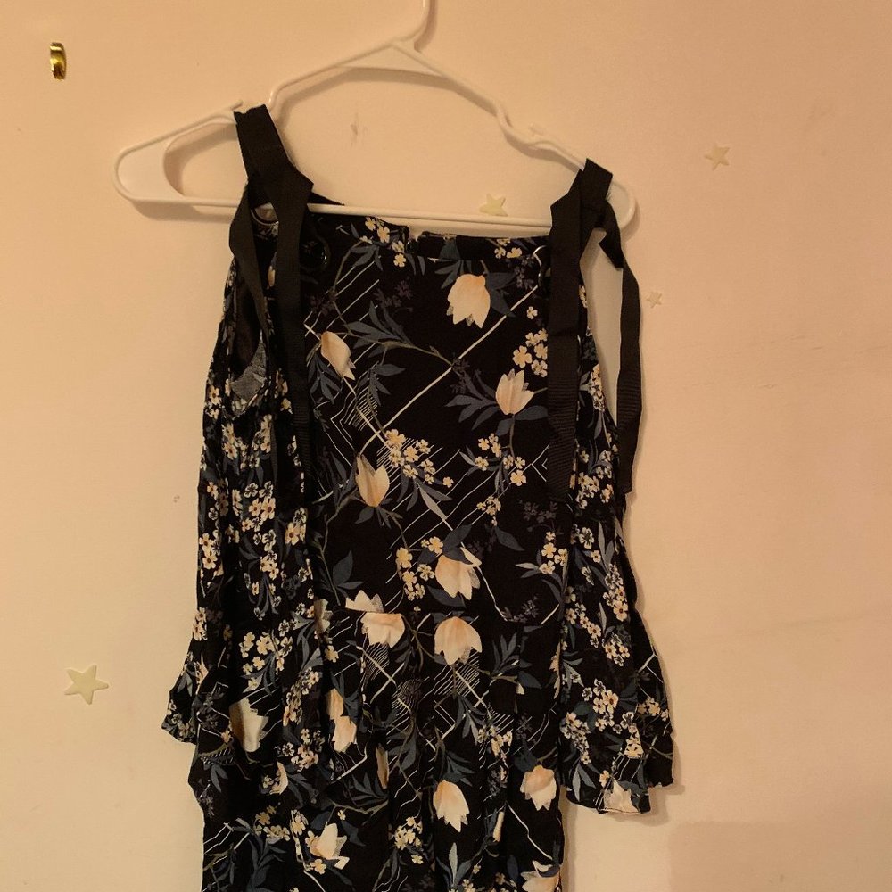 NWT Topshop black patterned romper